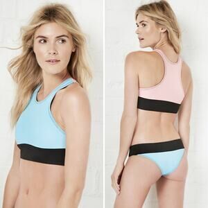 Beach Riot Riptide Rikki Colorblock Swim Top